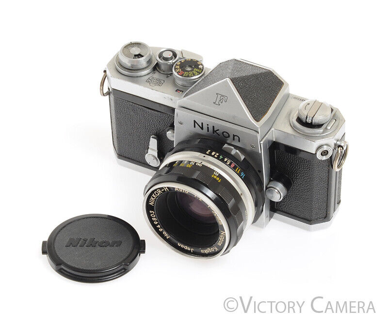 Nikon F Eye Level / Non-AI NIKKOR-H Auto 50mm F2 SLR Film Camera F/S From JAPAN Nikon F Eye Level / Non-AI NIKKOR-H Auto 50mm F2 SLR Film Camera F/S From JAPAN
