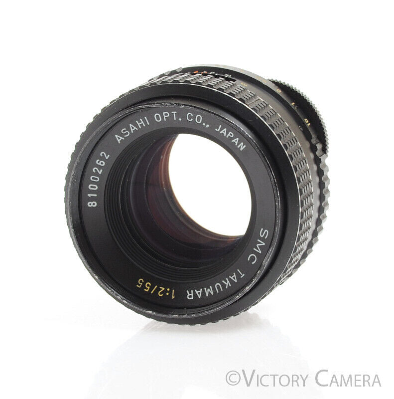 Rare Pentax SMC Takumar 55mm F2.0 M42 Screw Mount Lens