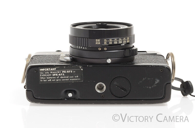 Konica Auto S3 Black 35mm Film Point-and-Shoot Camera w/ 38mm f1.8 Lens -As-Is-