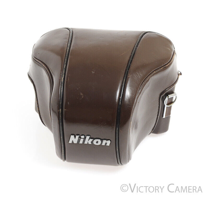 Nikon F Eveready Brown Leather Camera Case - Victory Camera