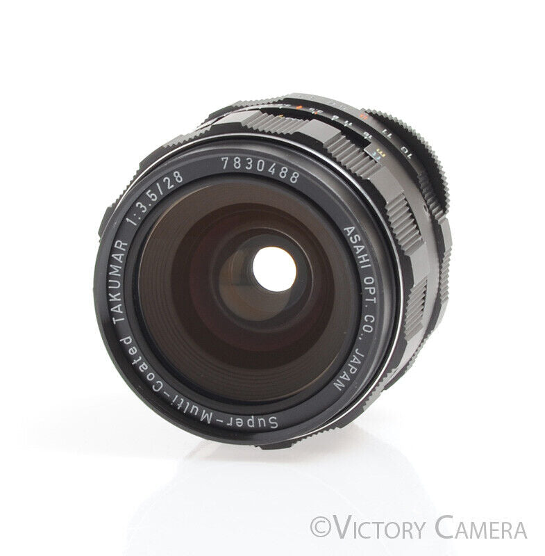 Pentax Super-Takumar 28mm f3.5 m42 Screw Mount Wide Angle Lens -Clean- - Victory Camera