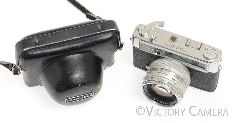Yashica Lynx-14 Chrome 35mm Rangefinder Camera w/ 45mm f1.4 Lens -Parts, Fungus- - Victory Camera
