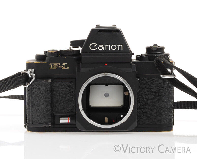 Canon F-1 New Black 35mm Camera Body -As is, Parts/Repair- - Victory Camera