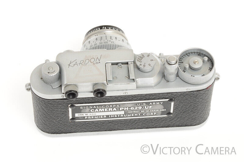 Kardon PH-629/UF Signal Corps US Army Camera w/ Kodak Ektar 47mm f2 Lens -Rare- [EXC] - Victory Camera