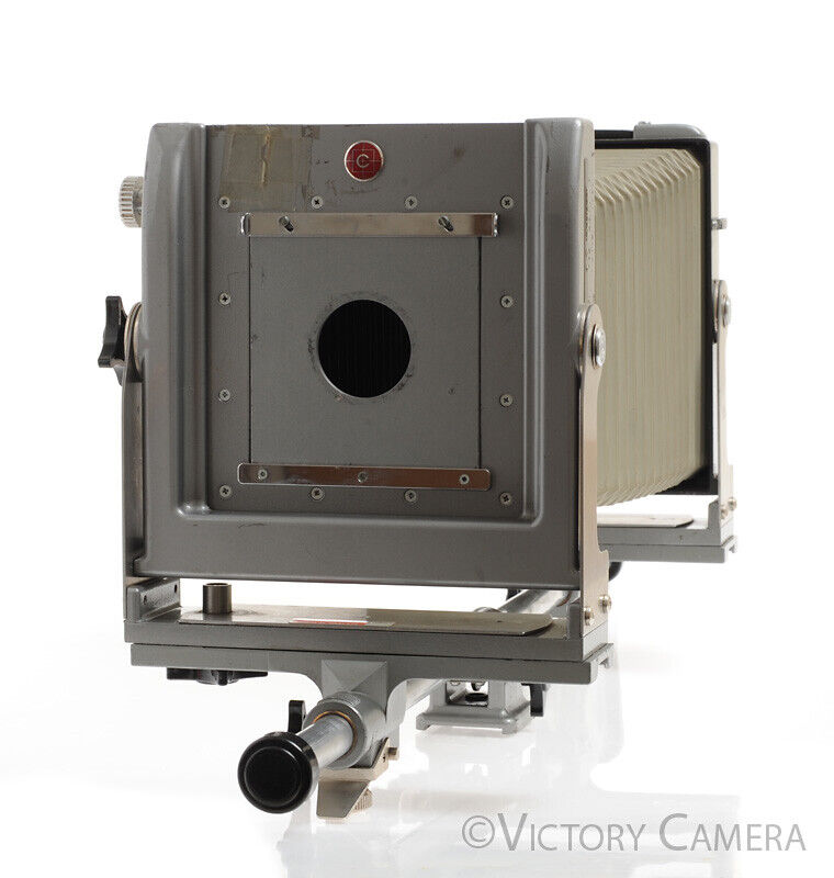 Calumet Chrome 4x5 Monorail Camera w/ Revolving Back &amp; Long Rail -Nice in Case- - Victory Camera