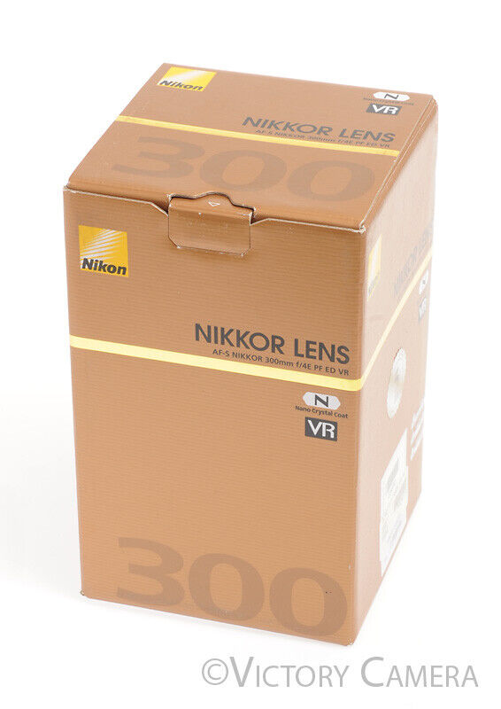 Nikon Nikkor 300mm f4E PF ED N VR Lens Box w/ Manual -Box Only, Clean-