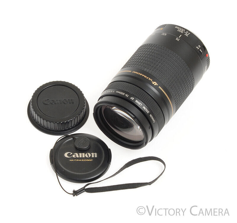 Canon EOS EF 75-300mm f4-5.6 II Telephoto Zoom Lens -Clean- - Victory Camera