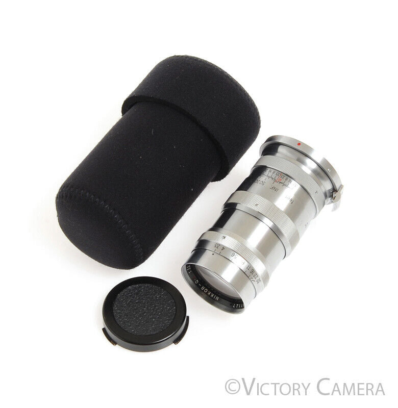 Nikon Nikkor-Q.C 13.5cm 135mm F3.5 S Mount Telephoto Rangefinder Lens -Clean- - Victory Camera