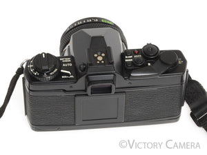 Olympus OM-4Ti OM-4 Ti Rare Black 35mm Camera w/ 50mm f1.8 Lens -Good