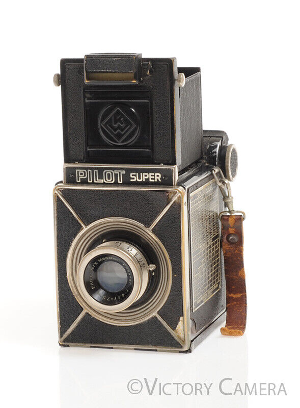 KW Pilot Super 6x6 120 Film Camera w/ Enna-Werk Munchen 7.5cm f4.5 Lens -Cool-