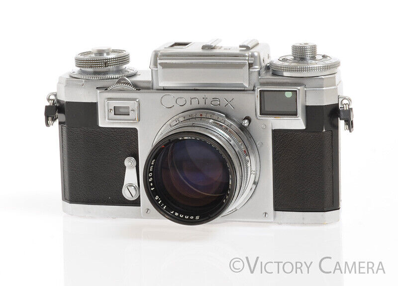 Contax IIIa Rangefinder Camera w/ 50mm f1.5 Sonnar Lens -Clean and Working- - Victory Camera