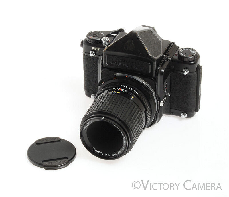 Pentax 6x7 67 Medium Format Film Camera w/ 135mm f4 Macro Lens -New Seals-