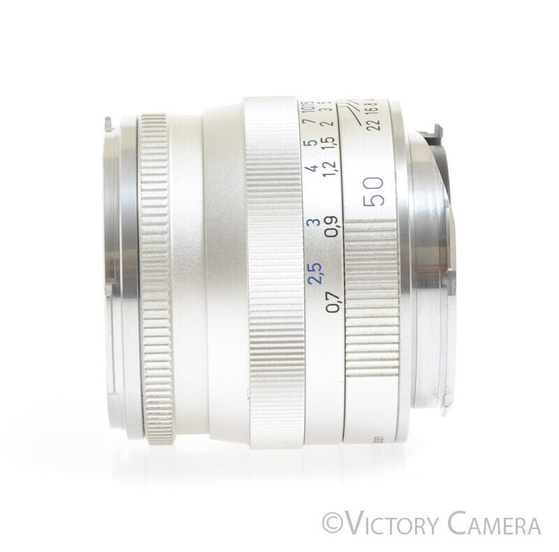 Zeiss Planar 50mm f2 ZM T* Silver Prime Lens for Leica M Mount -Clean- - Victory Camera