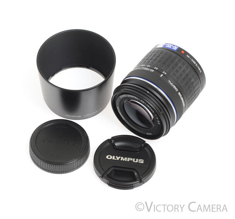 Olympus Zuiko Digital 40-150mm f4-5.6 Zoom Lens for Four Thirds -Clean w/ Shade- - Victory Camera