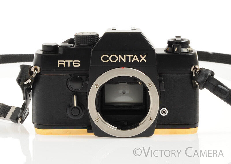 Contax RTS Black SLR Camera w/ Gold &quot;For Demonstration&quot; Bottom Plate -New Seals-