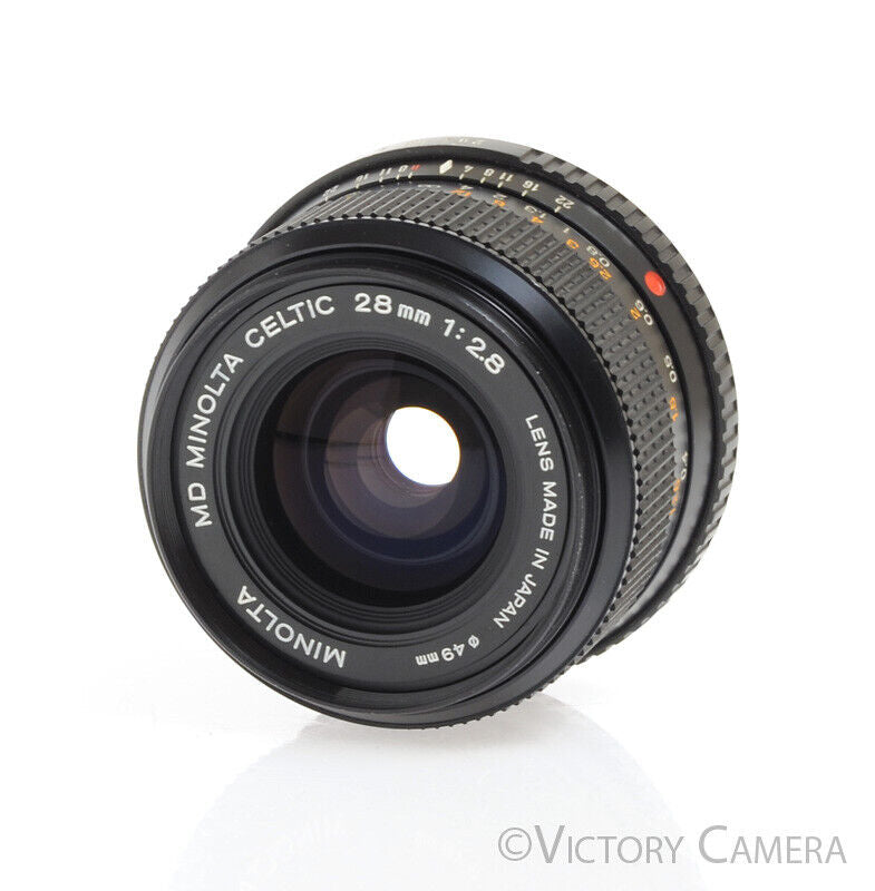 Minolta MD Celtic 28mm f2.8 Wide Angle Lens -Clean-