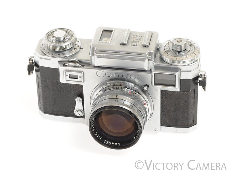 Contax IIIa Rangefinder Camera w/ 50mm f1.5 Sonnar Lens -Clean and Working- - Victory Camera