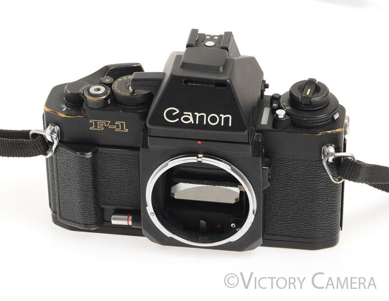 Canon F-1 New Black 35mm Camera Body -As is, Parts/Repair-