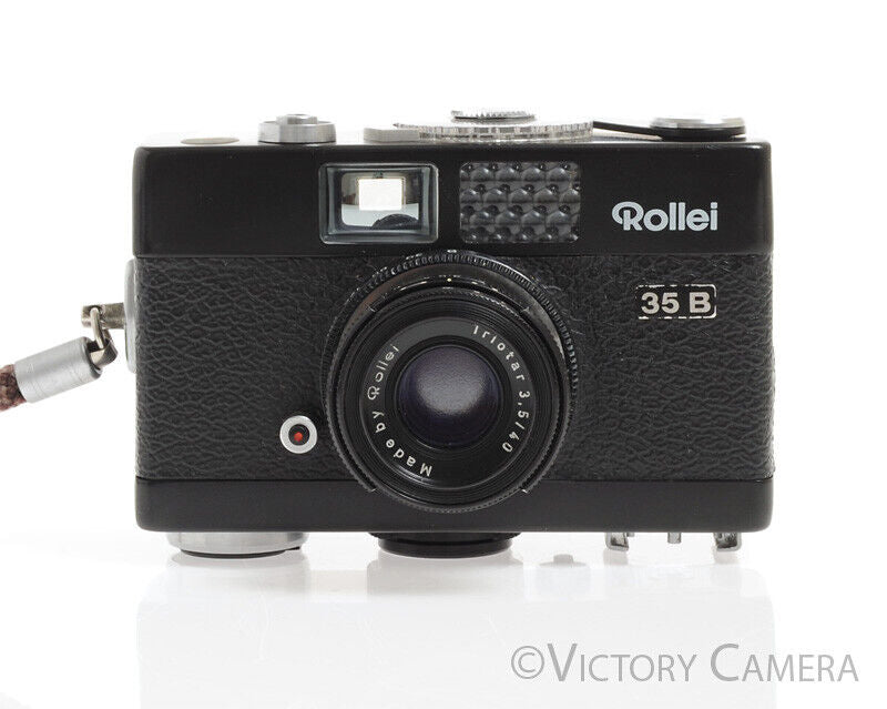 Rollei 35B 35 B Black 35mm Film Camera w/ Triotar 40mm F3.5 Lens -No Meter- - Victory Camera