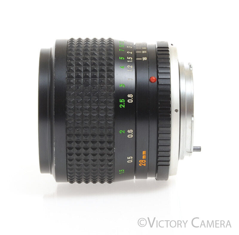 Minolta MC W.Rokkor-X 28mm f2.5 SI Wide Angle Prime Lens -Clean- - Victory Camera