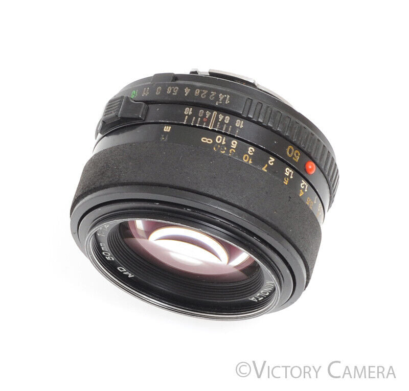 Minolta MD 50mm f1.4 Manual Focus Prime Lens -Replaced Grip-