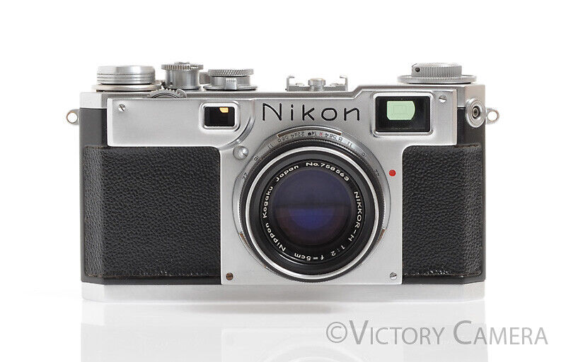Nikon S2 Chrome 35mm Rangefinder Camera w/ Nikkor-H 5cm F2 Lens -Read- - Victory Camera