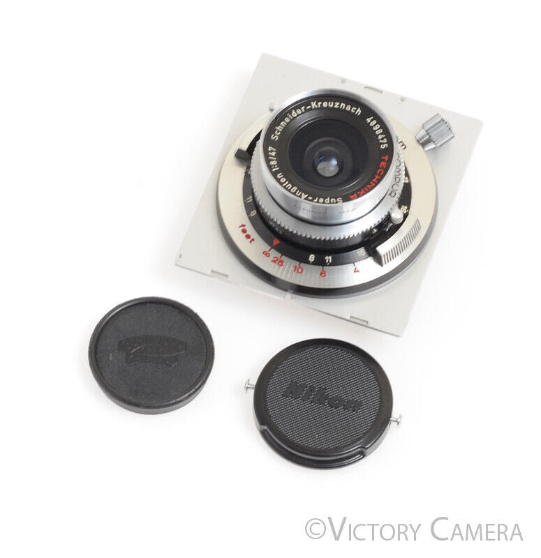Linhof Technkia Super-Angulon 47mm f8 Lens in #0 Shutter w/ Focus Mount -Rare-