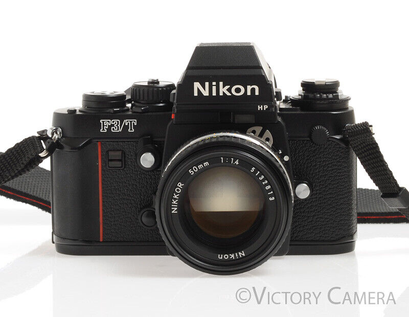 Nikon F3/T F3T HP Black 35mm Titanium Film Camera w/ 50mm f1.4 Lens -M