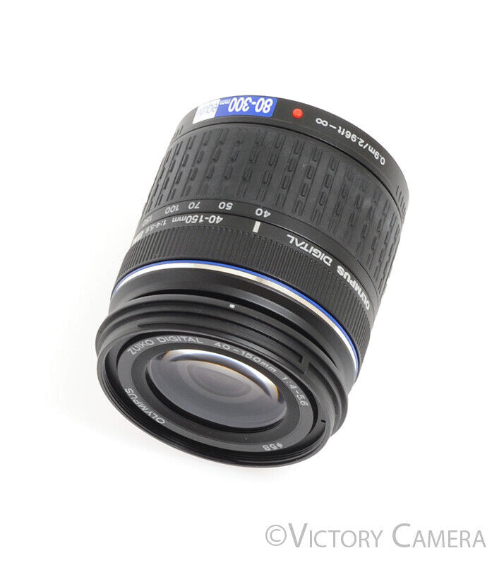 Olympus Zuiko Digital 40-150mm f4-5.6 Zoom Lens for Four Thirds -Clean w/ Shade- [EXC] - Victory Camera