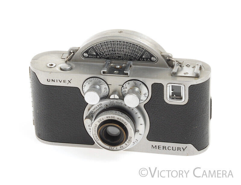 Univex Mercury CC Chrome 35mm Half Frame Film Camera w/ 1000 Disc Shutter -Cool-