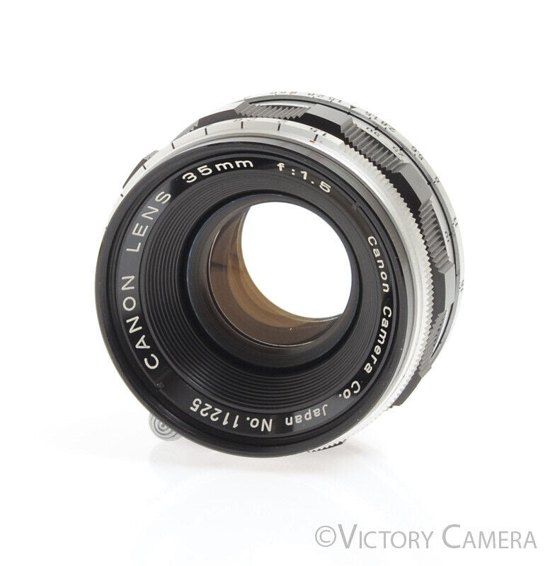 Canon 35mm f1.5 Rare LTM Fast Wide Angle Screw Mount Prime Lens -Clean- - Victory Camera