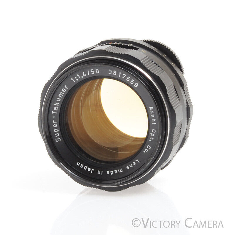 Pentax Super-Takumar 50mm F1.4 M42 Screw Mount Thorium Glass Lens