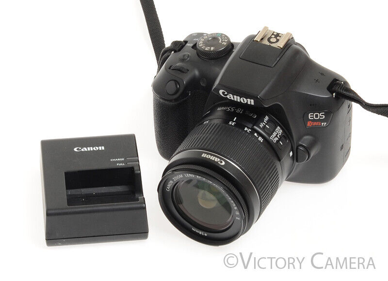 Canon EOS Rebel T7 24.1MPDigital SLR Camera w/ EF-s 18-55mm Lens -Clean- - Victory Camera