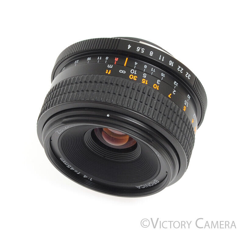 Bronica Zenzanon-RF 45mm F4 Wide-Angle Prime Lens w/ Finder -Clean- - Victory Camera