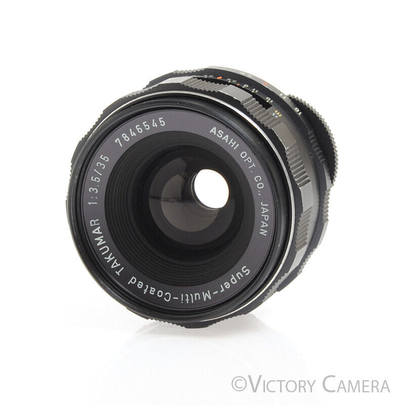 Pentax 35mm F3.5 Super-Multi-Coated Takumar Wide Angle Lens M42 Screw -Clean- - Victory Camera