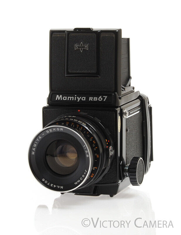 Mamiya RB67 Pro Camera w/ 90mm F3.8 Lens 120 Back WLVF -Clean, New Seals - - Victory Camera