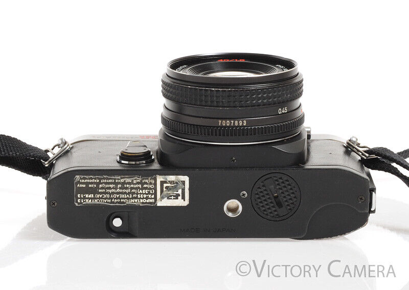 Konica Autoreflex TC Black 35mm Film Camera w/ 40mm f1.8 Lens -Clean-