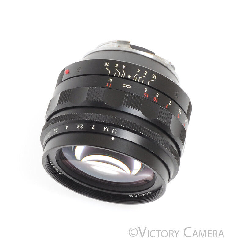 Voigtlander Nokton 50mm F1.1 Leica M Mount Prime Lens -Clean W/ Shade- - Victory Camera