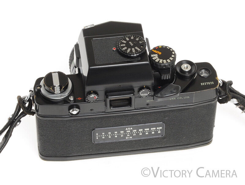 Minolta XK Black 35mm SLR Camera w/ Rokkor 50mm f1.7 Lens -Clean, New Seals-