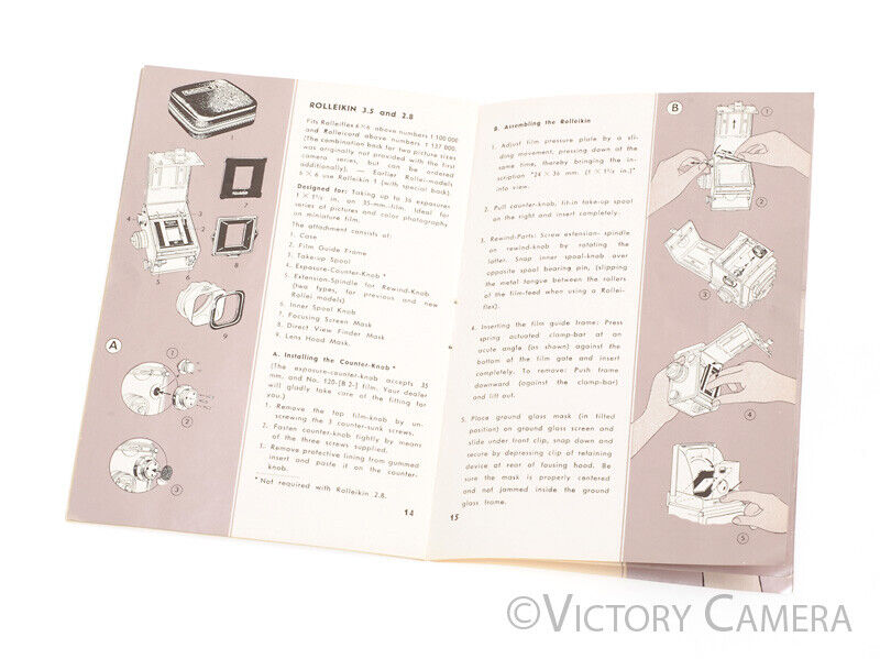 3x Rollei Rolleiflex Vintage Manual / Catalogs on The Practical Accessories [EXC] - Victory Camera