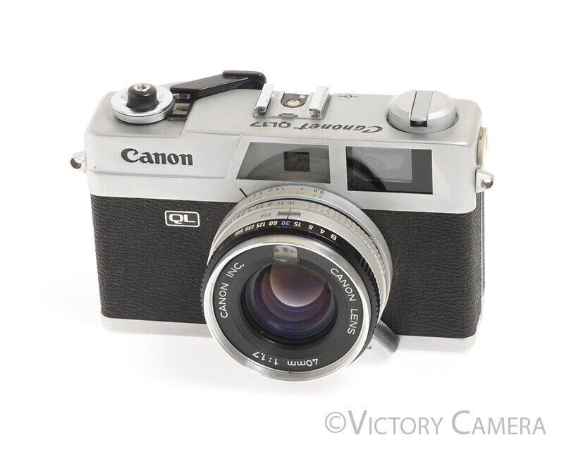 Canon Canonet QL17 QL-17 Rangefinder Camera w/ 40mm f1.7 Lens -Clean, New Seals- - Victory Camera