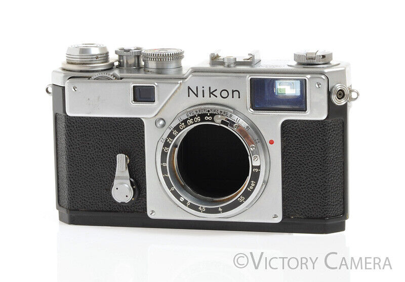 Nikon S3 Chrome 35mm Rangefinder Camera Body (only) -As is, Parts/Repair- - Victory Camera