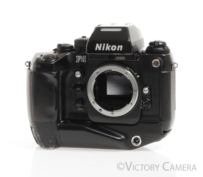 Nikon F4 35mm Pro Film Camera Body w/ MB-21 Battery Grip - Victory Camera