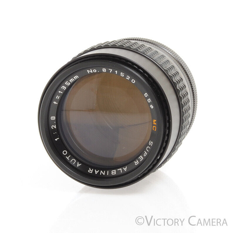 Super Albinar Auto MC 135mm f2.8 Macro Telephoto Prime Lens for Minolta -Clean- - Victory Camera