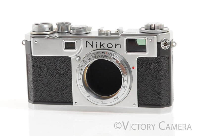 Nikon S2 Chrome Rangefinder Camera Body -Read, Tiny Fungus, Not Visible in Use- - Victory Camera