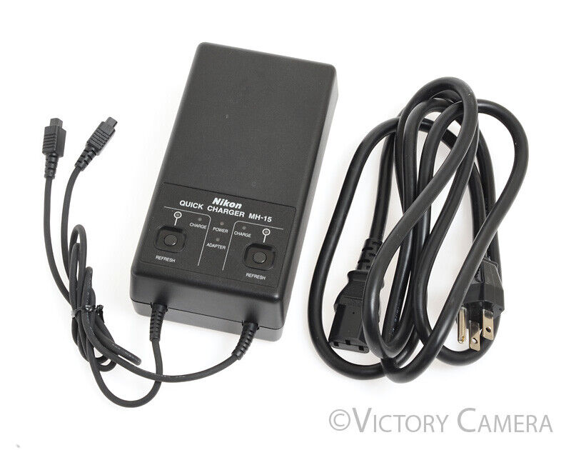 Nikon MH-15 Quick Charger for Nikon NiMH Battery Pack MN-15 for F100, D1 - Victory Camera