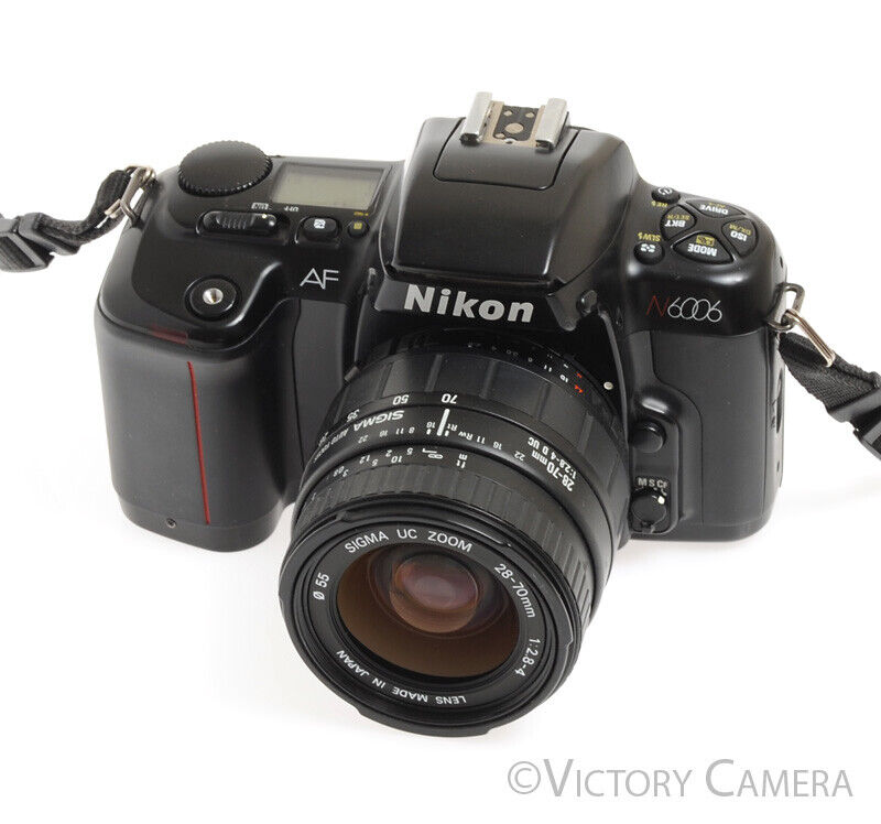 Nikon N6006 6000 AF Film SLR Camera w/ Sigma 28-70mm f2.8-4 Lens
