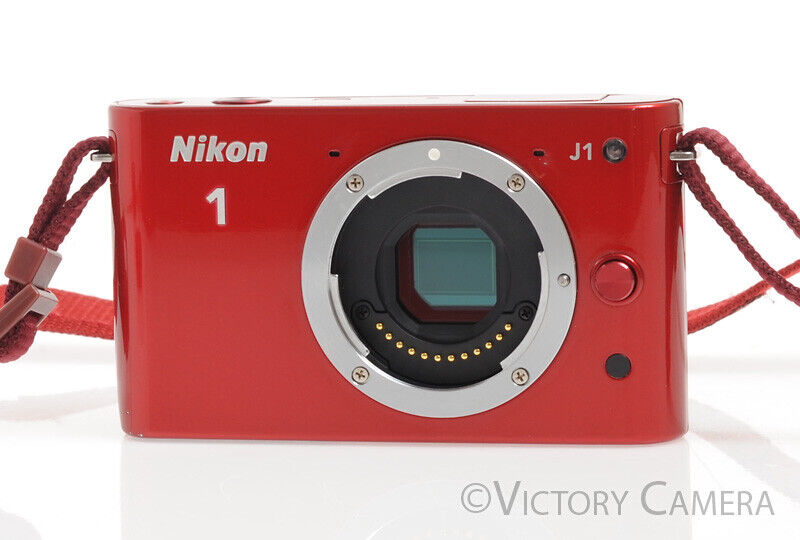 Nikon 1 J1 Red Mirrorless 10.1MP Digital Camera Body -As-Is, Parts or Repair- - Victory Camera