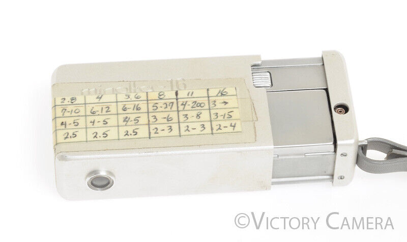 Minolta 16 Chrome Subminiature Spy Camera w/ 22mm f2.8 Rokkor Lens  [EXC] - Victory Camera