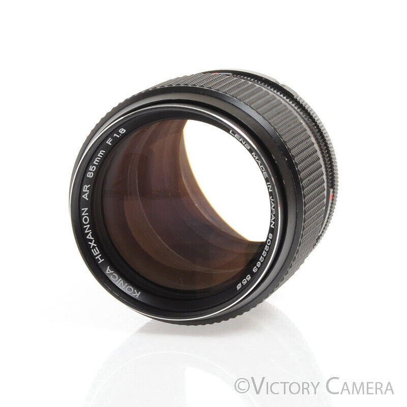 Konica Hexanon Rare 85mm f1.8 AR Manual Focus Portrait Lens -Clean w/ Shade-